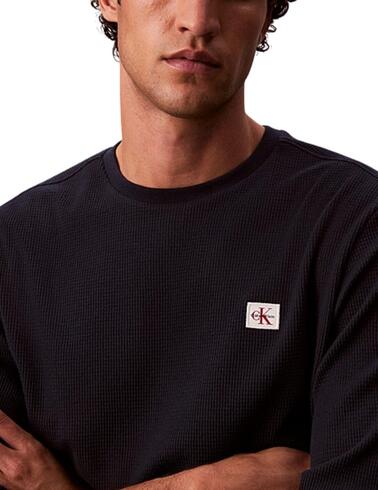 Camiseta Calvin Klein de manga larga con tejido estructurado