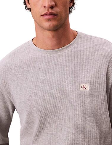 Camiseta Calvin Klein de manga larga con tejido estructurado