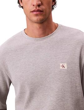 Camiseta Calvin Klein de manga larga con tejido estructurado