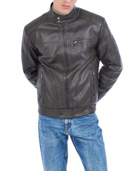 Chaqeuta Yes-Zee de ecopiel de hombre en marrón