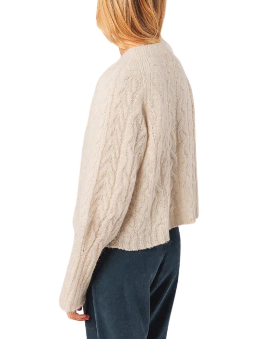 Jersey Indi & Cold de lana crop en biege de mujer