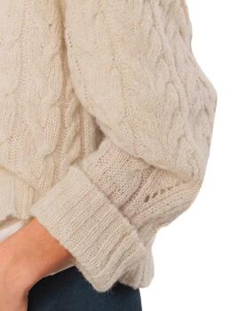 Jersey Indi & Cold de lana crop en biege de mujer