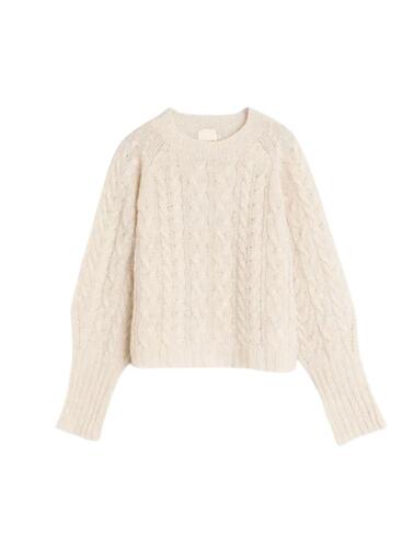 Jersey Indi & Cold de lana crop en biege de mujer