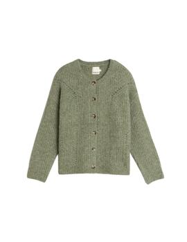 Chaqueta de punto Indi & Cold de botones verde de mujer