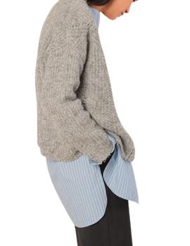 Chaqueta de punto Indi & Cold de botones gris de mujer