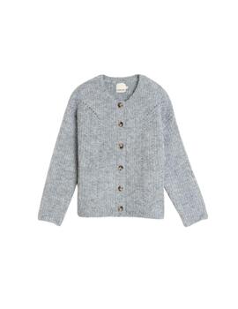 Chaqueta de punto Indi & Cold de botones gris de mujer