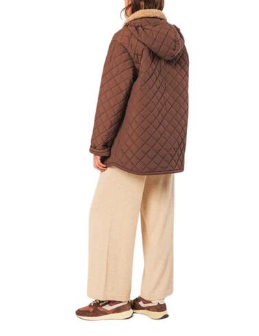 Abrigo acolchado Ind & Cold con capucha marron de mujer