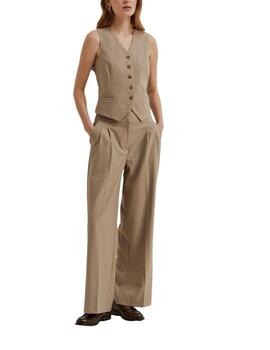 Pantalón Lion of Porches beige de pinzas mujer