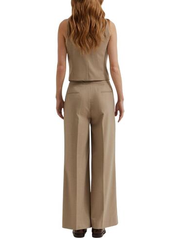 Pantalón Lion of Porches beige de pinzas mujer