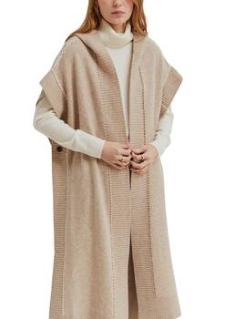 Abrigo de punto Lion of Porches en beige para mujer