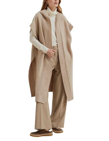 Abrigo de punto Lion of Porches en beige para mujer