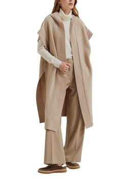 Abrigo de punto Lion of Porches en beige para mujer