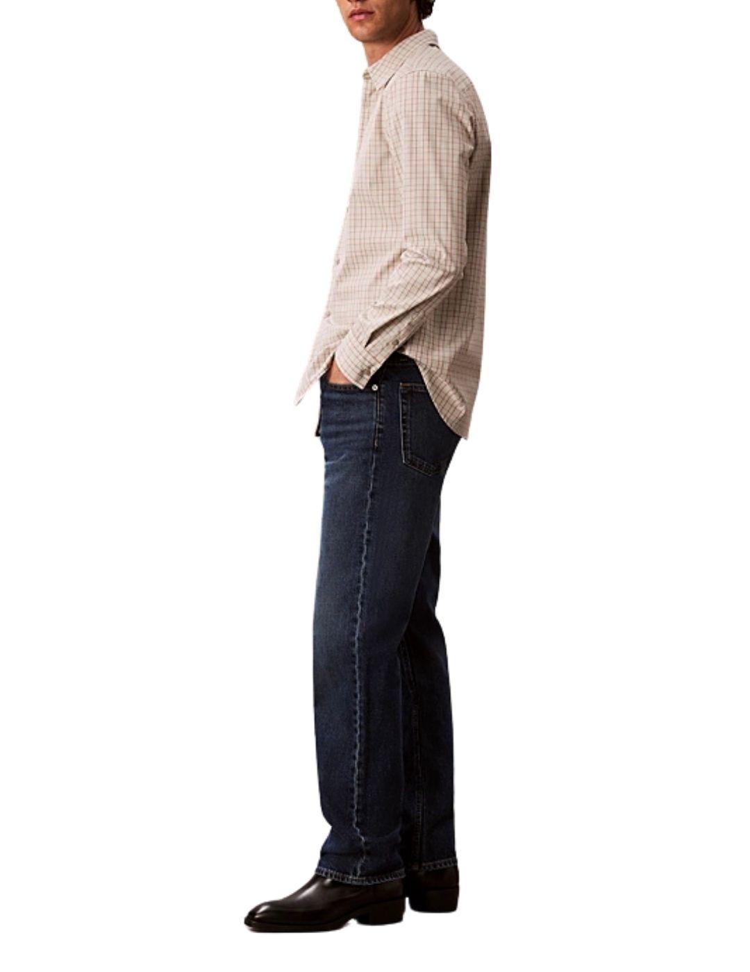 Pantalón vaquero Calvin Klein standard straight azul