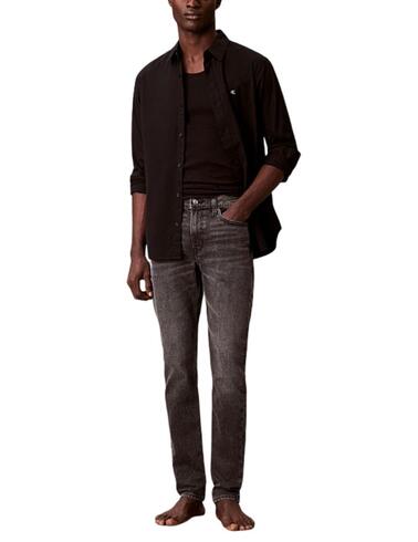 Pantalón vaquero Calvin Klein gris slim taper de hombre