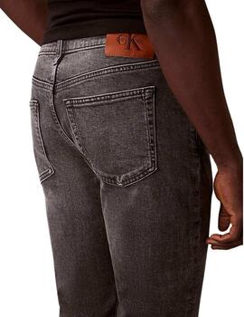 Pantalón vaquero Calvin Klein gris slim taper de hombre