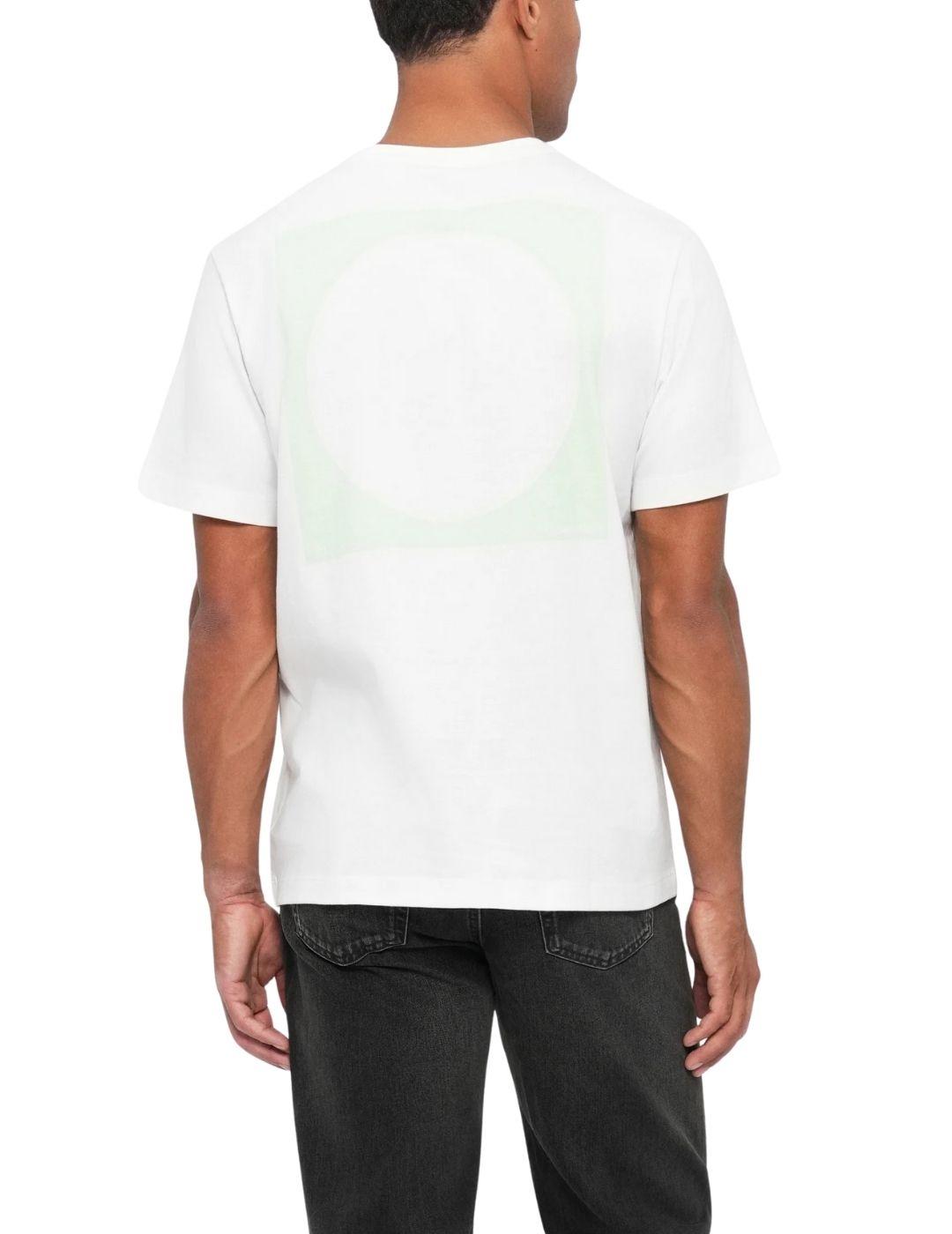 Camiseta Calvin Klein manga corta blanca logo pecho hombre