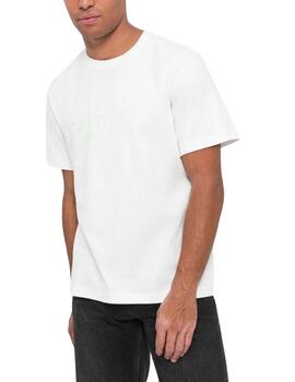 Camiseta Calvin Klein manga corta blanca logo pecho hombre