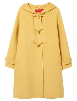 Abrigo de lana Lion of Porches con capucha en amarillo