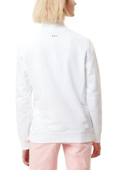 Sudadera Napapijri Befro blanca para mujer con logotipo