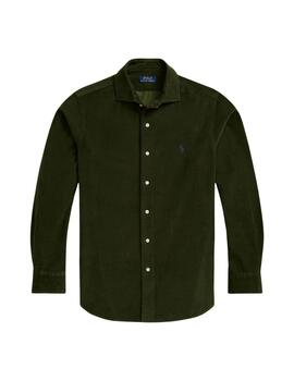 Camisa Polo Ralph Lauren de pana en verde para hombre