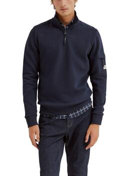 Sudadera Lion of Porches con cremallera en marino de hombre