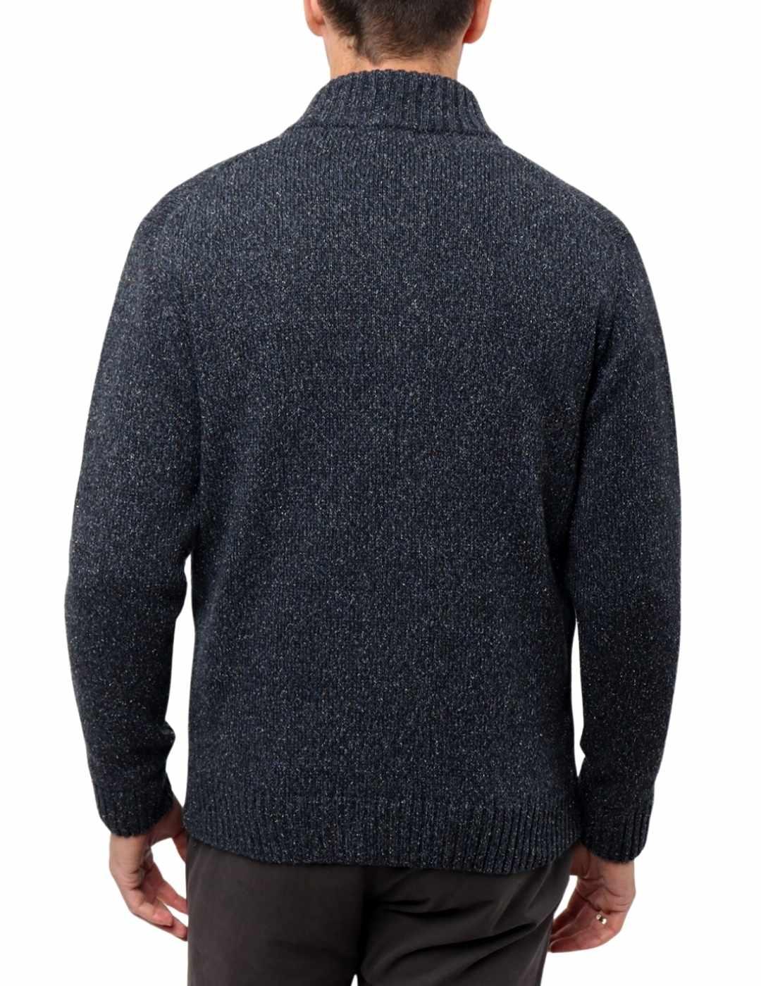 Cardigan Florentino de punto con cremallera en gris de hombr