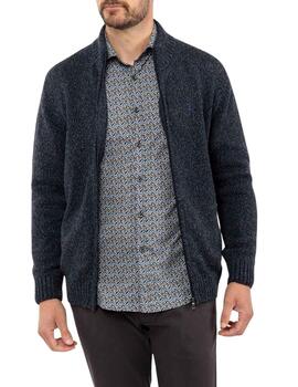 Cardigan Florentino de punto con cremallera en gris de hombr