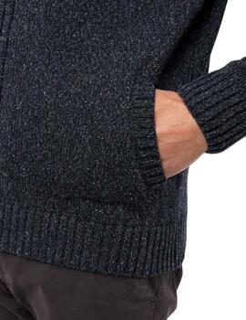 Cardigan Florentino de punto con cremallera en gris de hombr