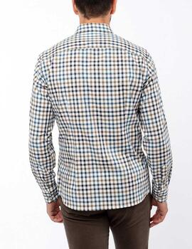 Camisa Florentino de manga larga de cuadros para hombre