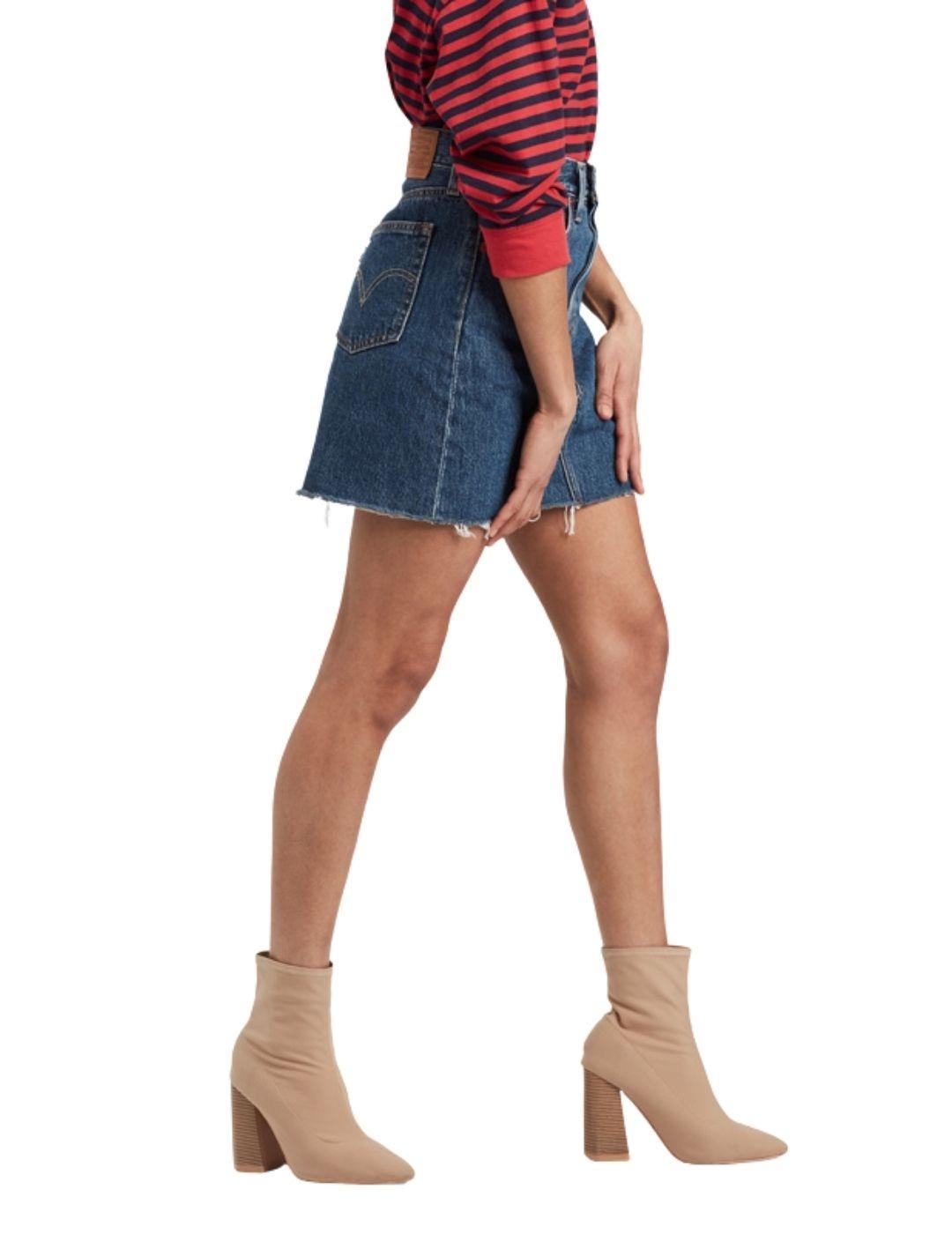 Minifalda Levi's® Hight Rise Deconstructured Skirt