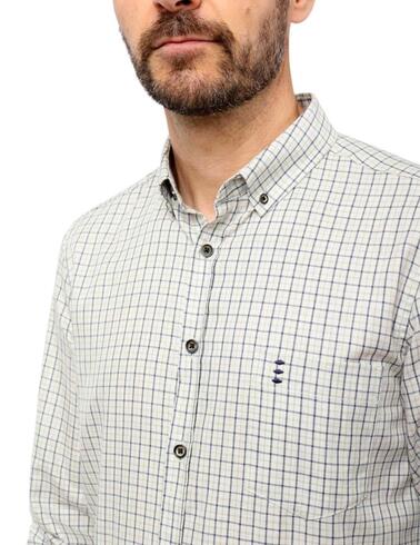 Camisa Florentino de manga larga de cuadros para hombre