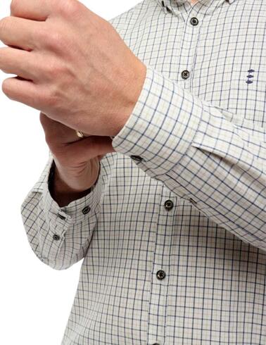 Camisa Florentino de manga larga de cuadros para hombre