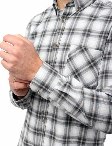Camisa Florentino de manga larga de cuadros para hombre