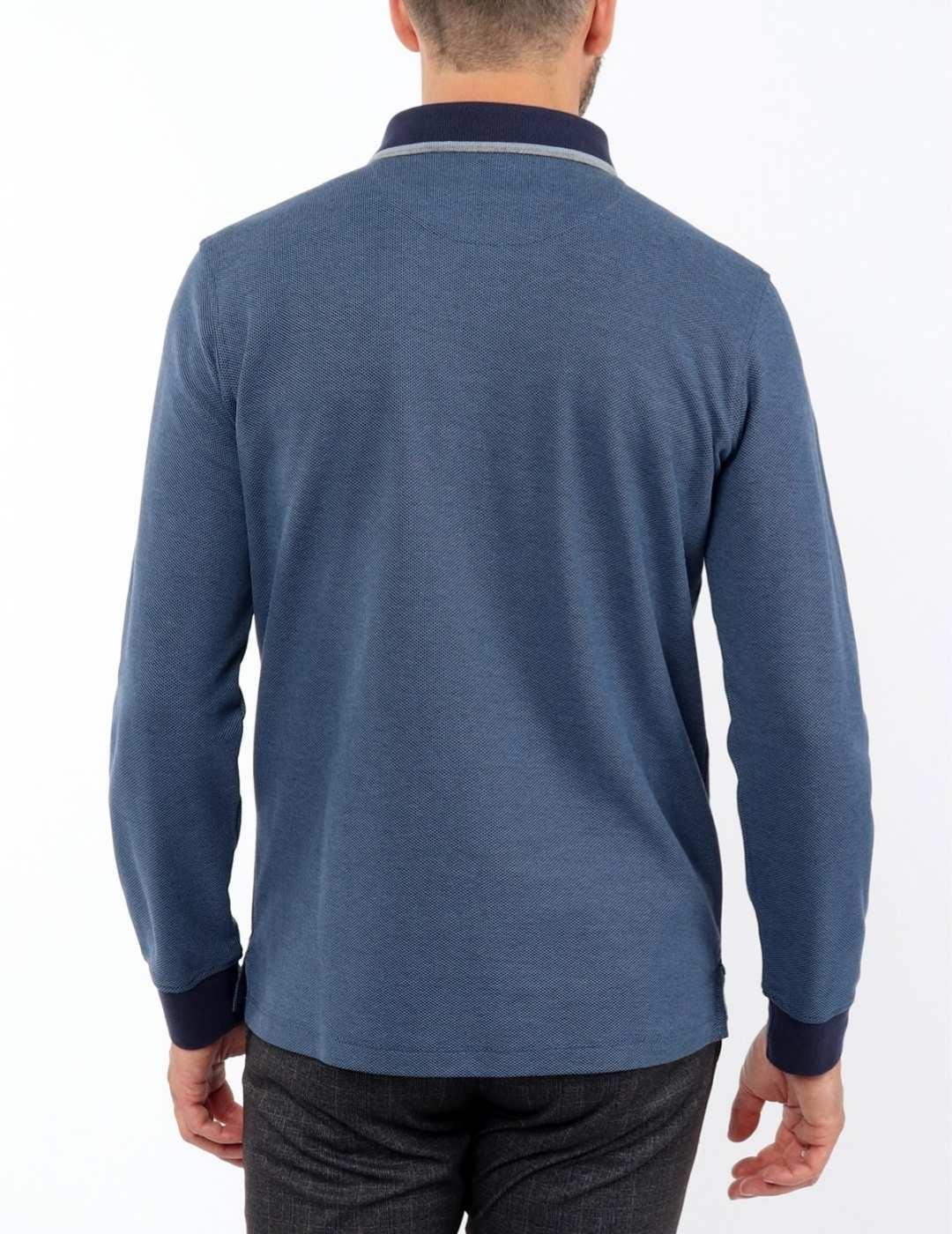 Polo Jacquard Estructurado Florentino de hombre manga larga