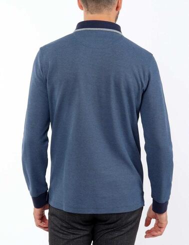 Polo Jacquard Estructurado Florentino de hombre manga larga