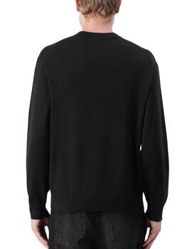 Jersey Calvin Klein holgado de algodón cuello redondo negro