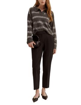 Pantalón Lion of Porches chinos clásicos negro de mujer