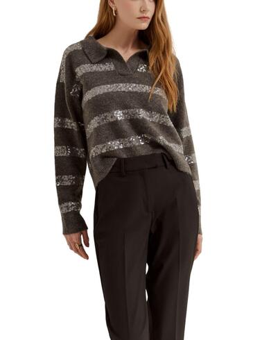 Pantalón Lion of Porches chinos clásicos negro de mujer