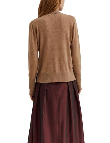 Jersey Lion of Porches de cuello vuelto mujer camel