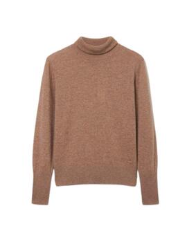 Jersey Lion of Porches de cuello vuelto mujer camel