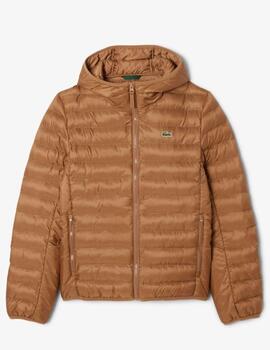 Chaqueta acolchada hidrófuga Lacoste de hombre en camel