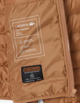 Chaqueta acolchada hidrófuga Lacoste de hombre en camel