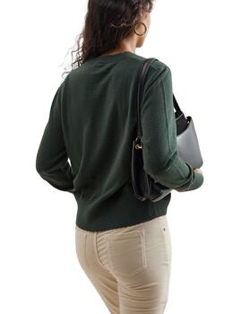 Jersey Decenio en verde de cuello redondo para mujer