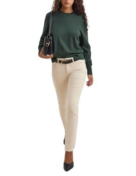 Jersey Decenio en verde de cuello redondo para mujer