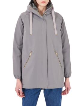 Parka Yes-Zee desmontable con capucha en gris de mujer