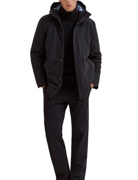 Parka Lion of Porches acolchada en marino con capucha