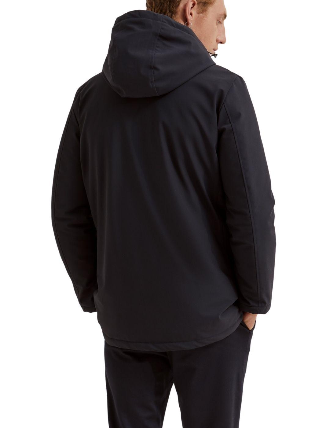 Parka Lion of Porches acolchada en marino con capucha