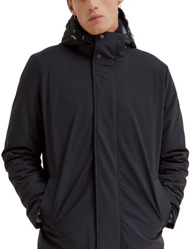 Parka Lion of Porches acolchada en marino con capucha