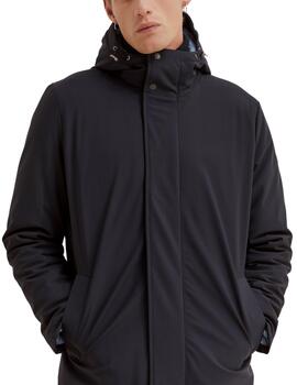 Parka Lion of Porches acolchada en marino con capucha