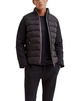 Chaqueta acolchada Lion of Porches combinada con cuello alto